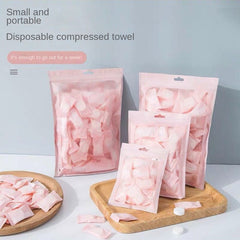 100pcs Disposable Compressed Towels for Travel and Beauty