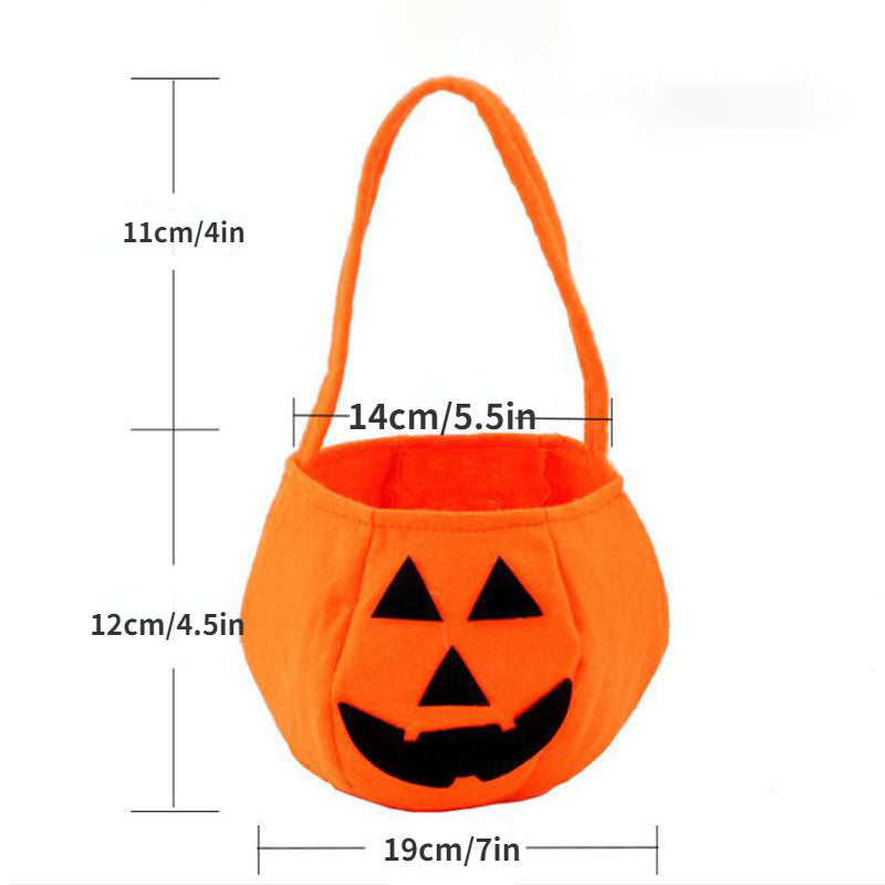 Jack O' Lantern Handbag Halloween Candy Storage Satchel Bag Pumpkin Bucket