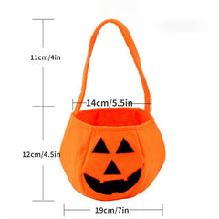 Jack O' Lantern Handbag Halloween Candy Storage Satchel Bag Pumpkin Bucket