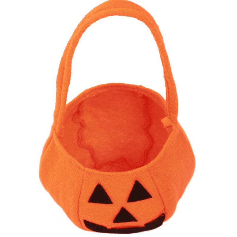 Jack O' Lantern Handbag Halloween Candy Storage Satchel Bag Pumpkin Bucket