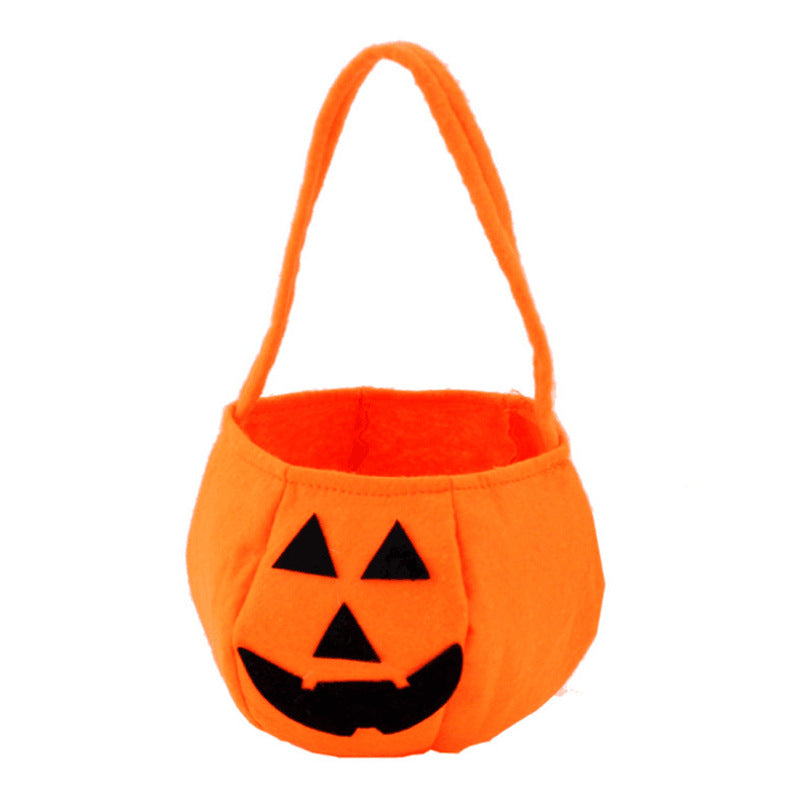 Jack O' Lantern Handbag Halloween Candy Storage Satchel Bag Pumpkin Bucket