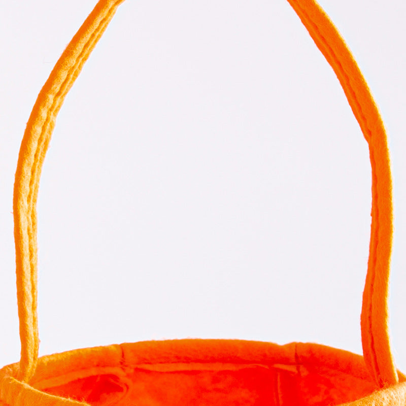 Jack O' Lantern Handbag Halloween Candy Storage Satchel Bag Pumpkin Bucket