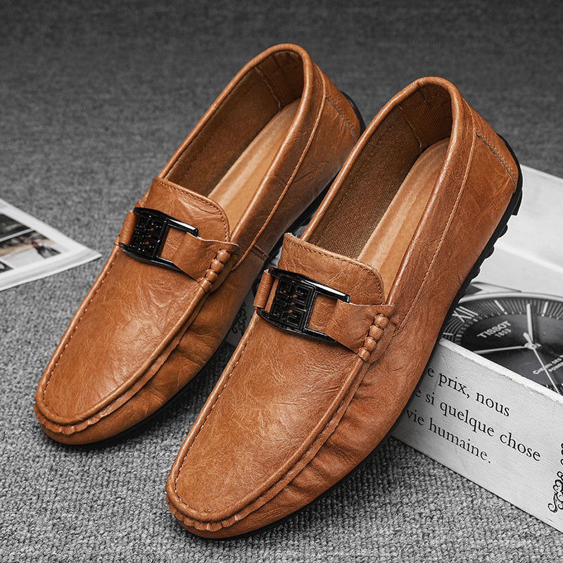 Men's Moccasin Loafers Comfy Slip-On Shoes Non-Slip