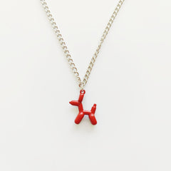 Cute Balloon Dog Pendant Necklace for Girls
