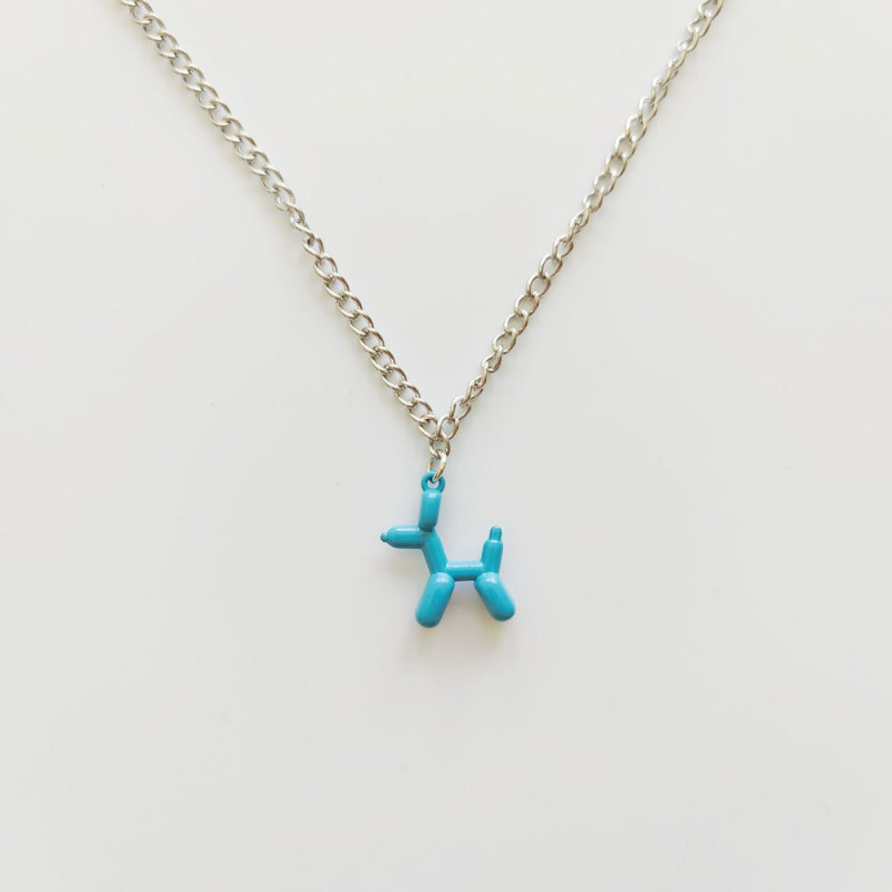 Cute Balloon Dog Pendant Necklace for Girls