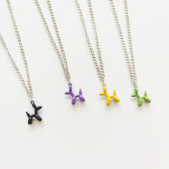 Cute Balloon Dog Pendant Necklace for Girls