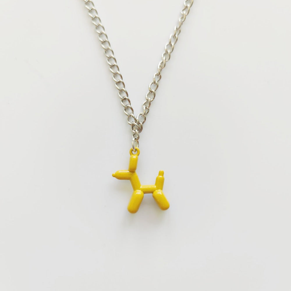Cute Balloon Dog Pendant Necklace for Girls