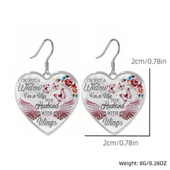 Butterfly Wing Glass Pendant Earrings Set - Graduation Party Birthday Gift