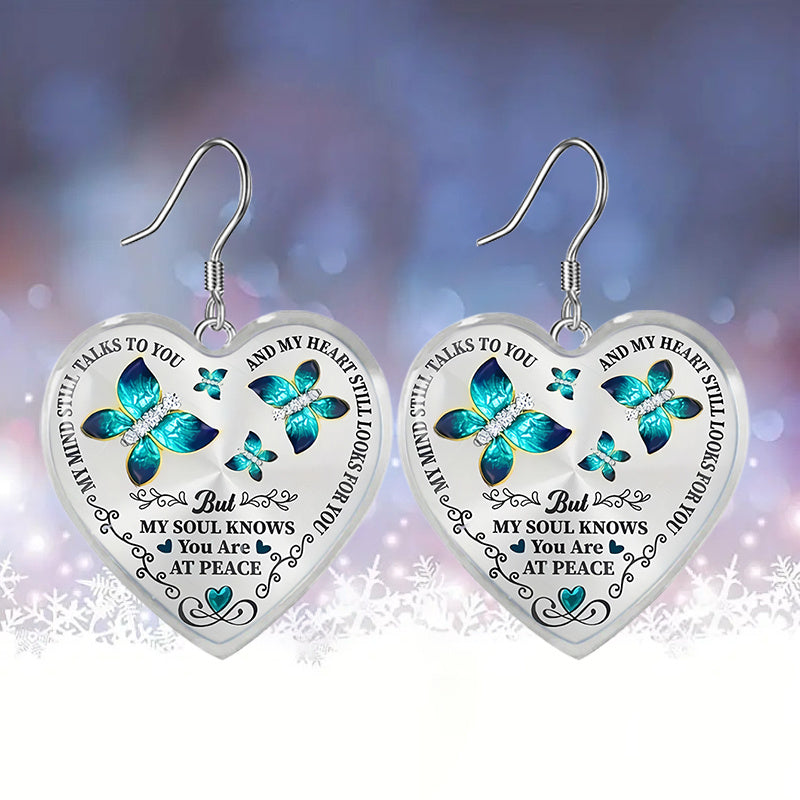 Emerald Butterfly Heart Glass Pendant Earrings Graduation Party Gift