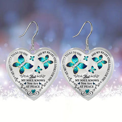 Emerald Butterfly Heart Glass Pendant Earrings Graduation Party Gift