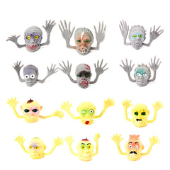 6pcs Halloween Monster Finger Puppets Mini Ghost Head Finger Puppets