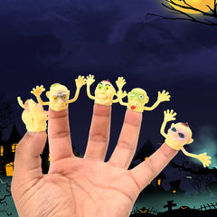 6pcs Halloween Monster Finger Puppets Mini Ghost Head Finger Puppets