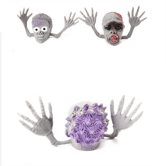 6pcs Halloween Monster Finger Puppets Mini Ghost Head Finger Puppets