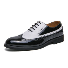 Men's Brogue Wingtip Oxford Shoes Lace up Front Dress Shoes