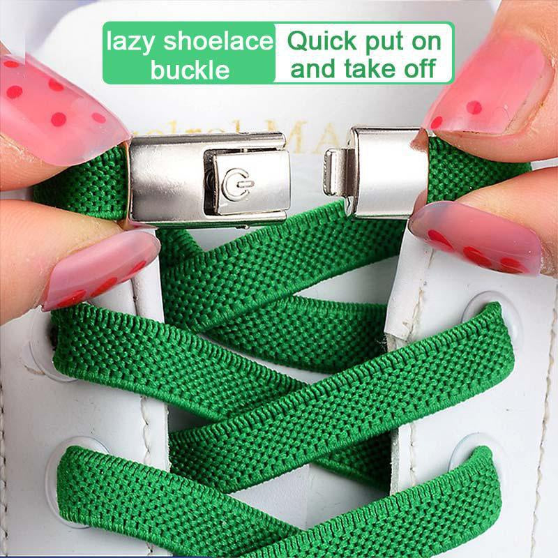 Press Lock Elastic Shoelaces No Tie Shoe Laces 2PCS SET