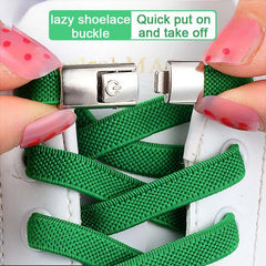 Press Lock Elastic Shoelaces No Tie Shoe Laces 2PCS SET