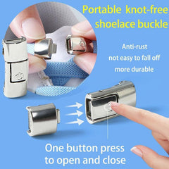 Press Lock Elastic Shoelaces No Tie Shoe Laces 2PCS SET