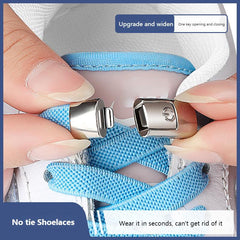 Press Lock Elastic Shoelaces No Tie Shoe Laces 2PCS SET