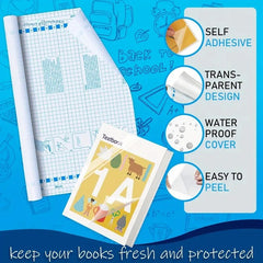 Transparent Book Cover Film Roll Non-toxic Waterproof Self-adhesive