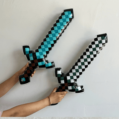 Inflatable Pixelated Sword Toy for Role Play Party Supplies