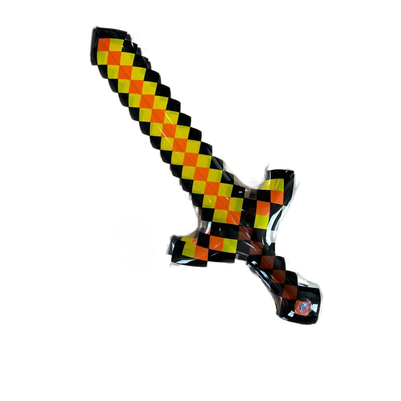 Inflatable Pixelated Sword Toy for Role Play Party Supplies