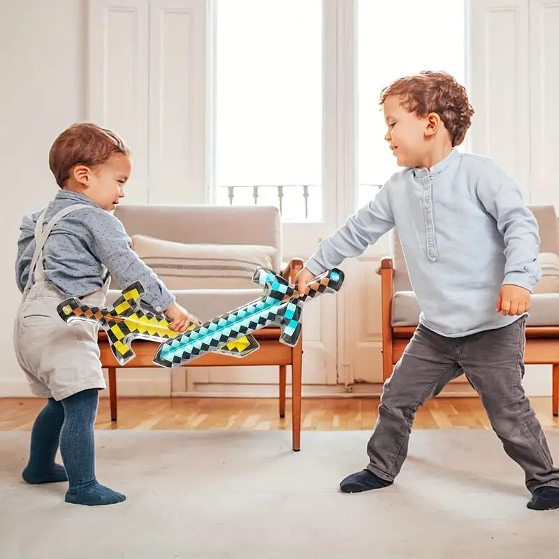 Inflatable Pixelated Sword Toy for Role Play Party Supplies