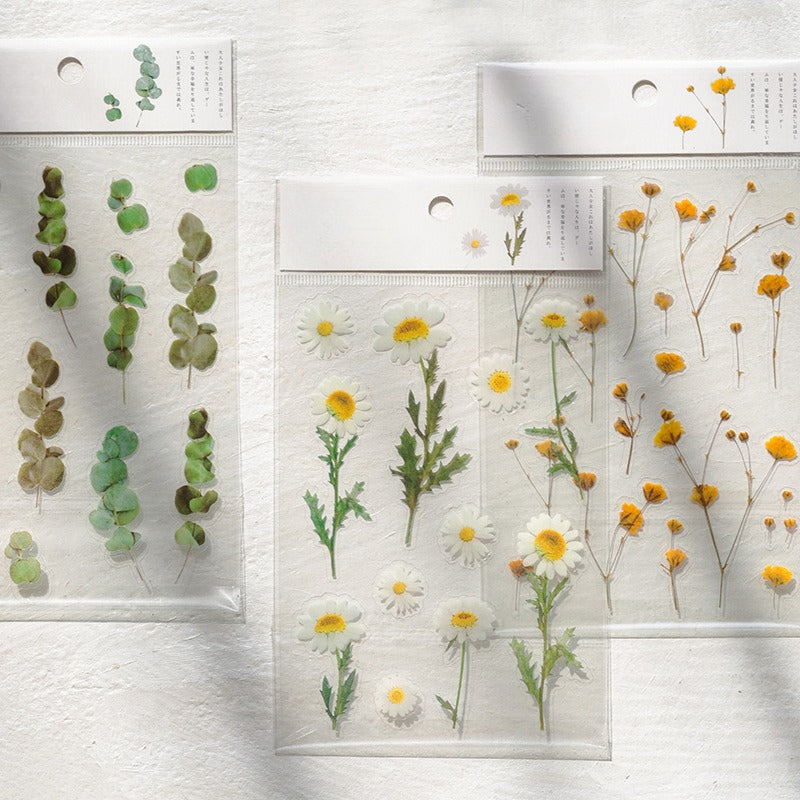 Small Fresh Plant Sticker DIY Material for Journal Decoration Self-Adhesive