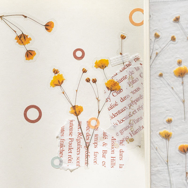 Small Fresh Plant Sticker DIY Material for Journal Decoration Self-Adhesive