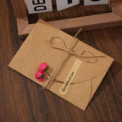 Thanksgiving Mini Thank You Card Japanese Dried Flower Greeting Card
