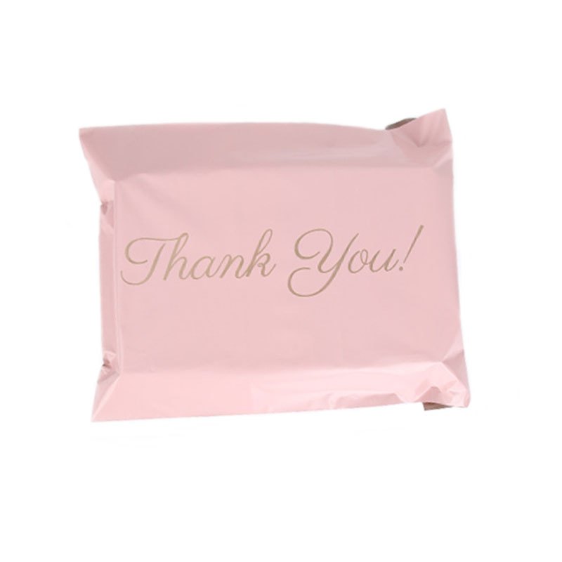 50pcs THANK YOU Poly Mailers Pink Plastic Bags Waterproof Express Mailer