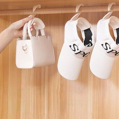 1pc Widened Hanging Rack Wardrobe Hanging Bag Coat Hook Scarf Hook Storage