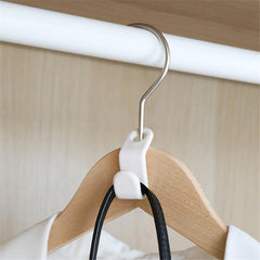 10pcs Plastic Hanger Connection Hook Closet Organizer Space Saving Magic Hanger