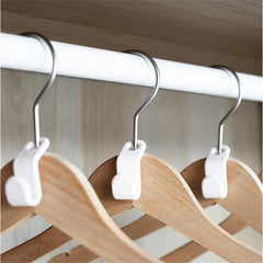 10pcs Plastic Hanger Connection Hook Closet Organizer Space Saving Magic Hanger