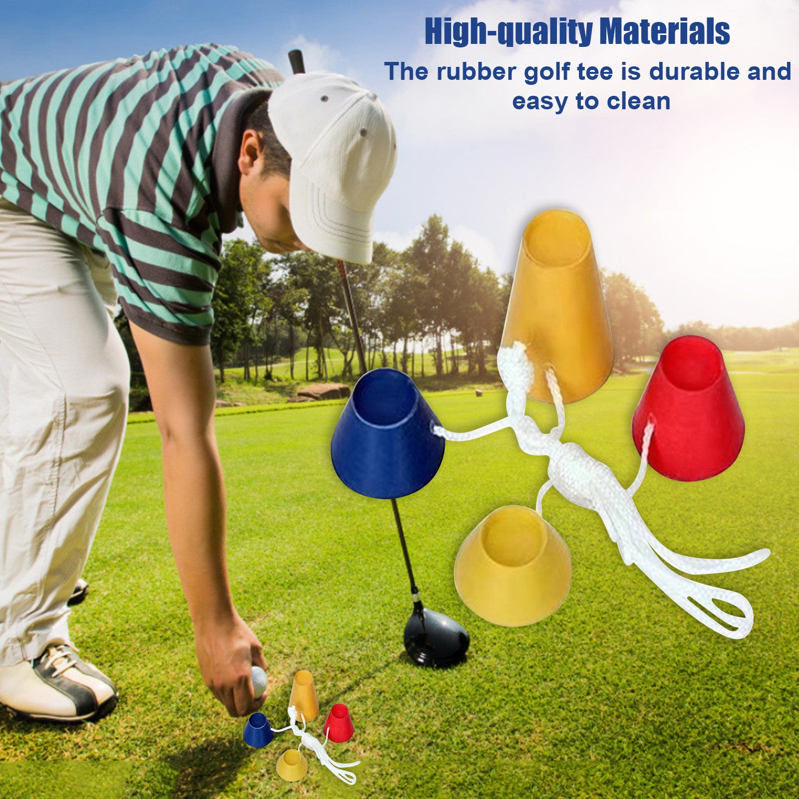 4pcs Rubber Winter Golf Tees - Indoor Golf Tees - Frosty Day Tees