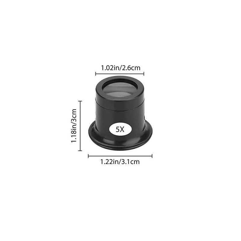 Portable Loupe Magnifier Set 5X 10X 15X for Watch Jewelry Repair