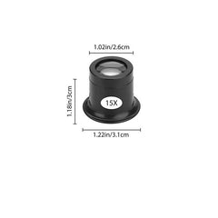 Portable Loupe Magnifier Set 5X 10X 15X for Watch Jewelry Repair