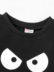 Cartoon Monster Print Boys Sweatshirt for Halloween
