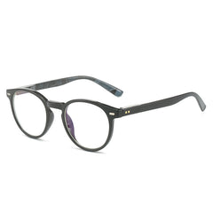 Round Frame Spring Hinges Colorful Presbyopia Reading Glasses