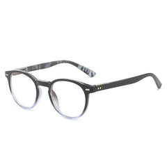 Round Frame Spring Hinges Colorful Presbyopia Reading Glasses