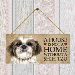 Shih Tzu Dog Wood Sign Pet Lover Plaque Home Decor
