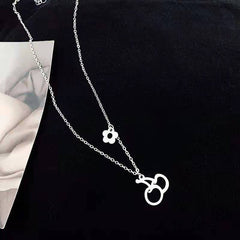 Cherry Flower Pendant Necklace for Girls