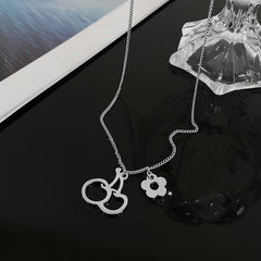 Cherry Flower Pendant Necklace for Girls