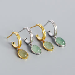 S925 Sterling Silver C Stud Earrings Vintage Retro Minimalist Style