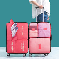 7 Pcs Letter Pattern Packing Cubes Multifunctional Organizers