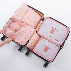 7 Pcs Letter Pattern Packing Cubes Multifunctional Organizers