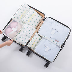 7 Pcs Letter Pattern Packing Cubes Multifunctional Organizers