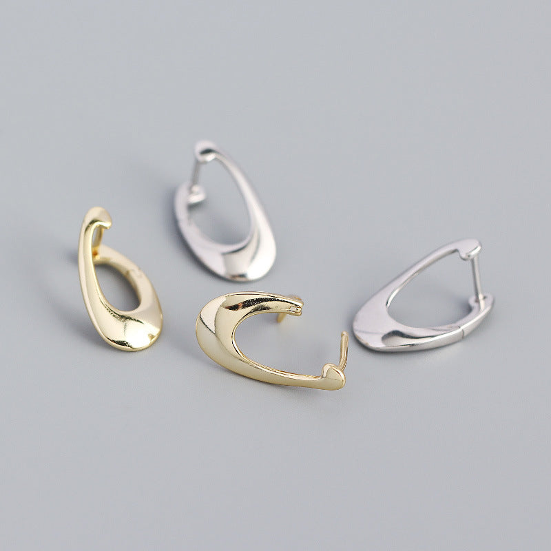 S925 Sterling Silver Irregular Stud Earrings