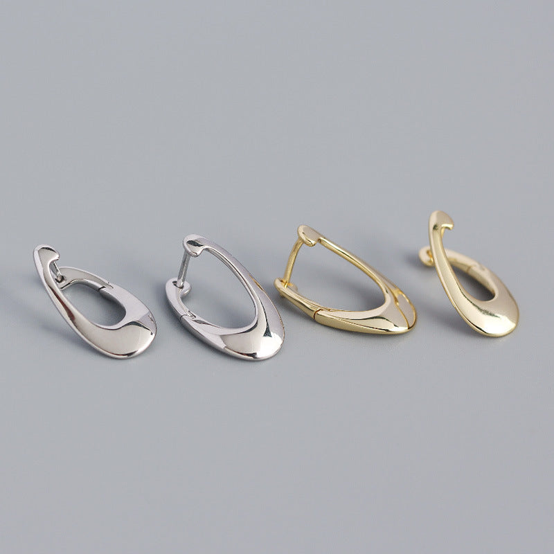 S925 Sterling Silver Irregular Stud Earrings