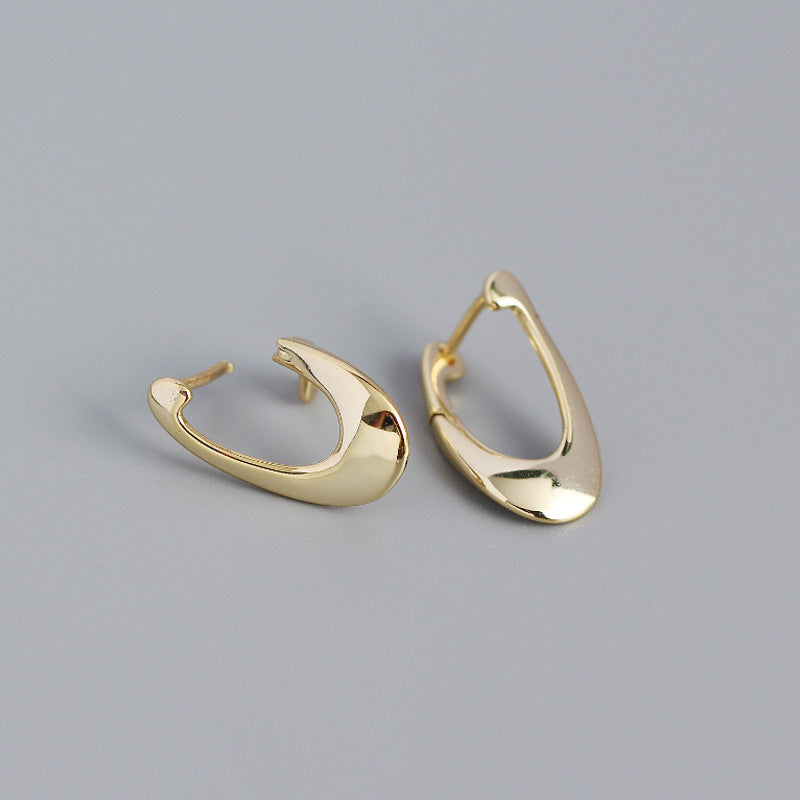 S925 Sterling Silver Irregular Stud Earrings