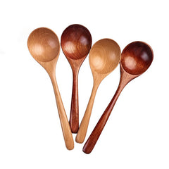 Long Handle Soup Spoon Wooden Vintage Spoon Mixing Spoons